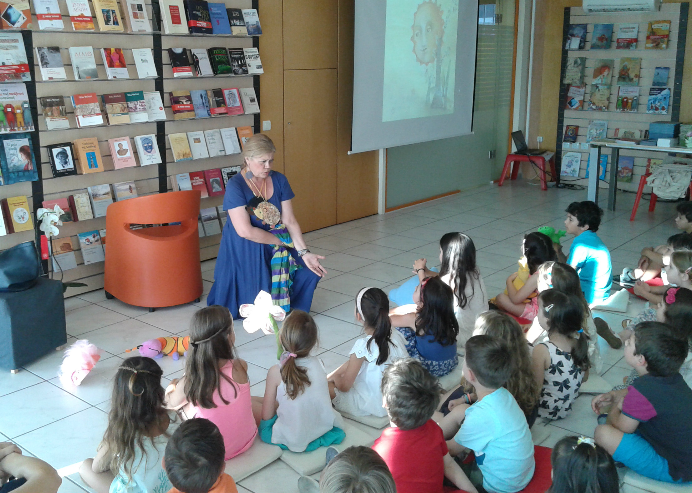 Φωτογραφίες από την παρουσίαση του βιβλίου της Ελένης Πριοβόλου "Ο Τρυφεράκανθος" με το Νηπιαγωγείο ''Εργαστήρι" στον Πολυχώρο των Εκδόσεων